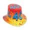 25 Pack Bulk Happy 40th Birthday Party Hi-Hat- Red and Orange
